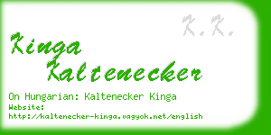 kinga kaltenecker business card